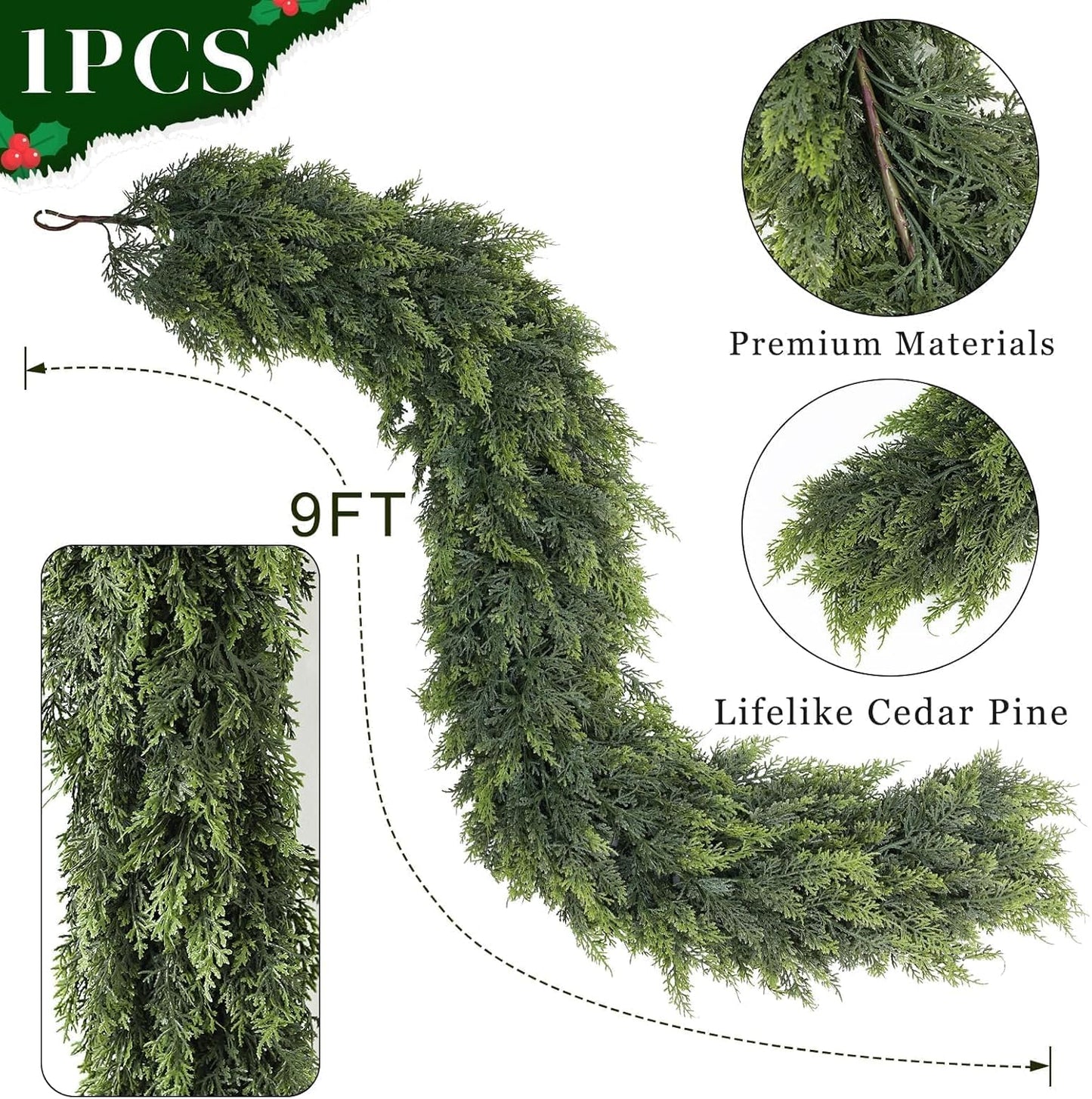 Evergreen Charm Cedar Garland